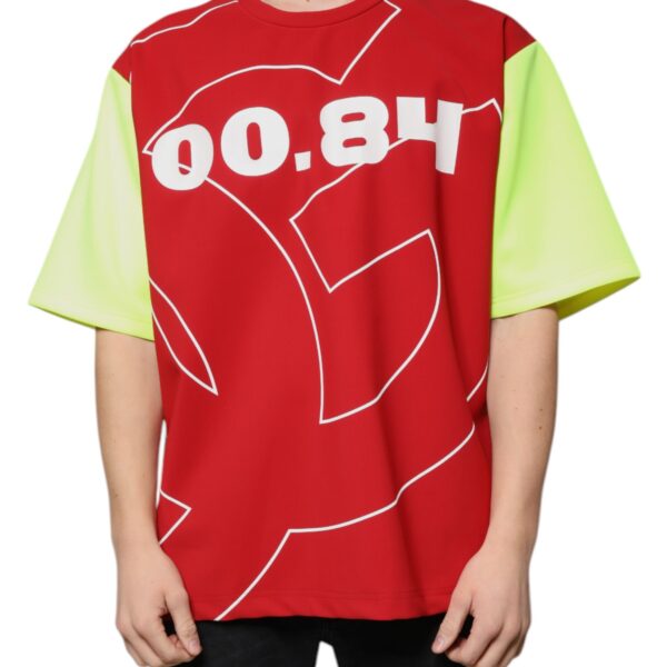 Dolce & Gabbana Mens 0084 Graphic Tee Short Sleeve - Red Cotton - Size EU 50 (Mens)