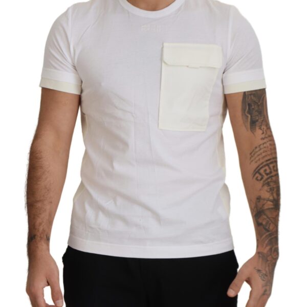 Dolce & Gabbana Mens Crew Neck Tshirt Tsh8171 - White Cotton - Size EU 48 (Mens)