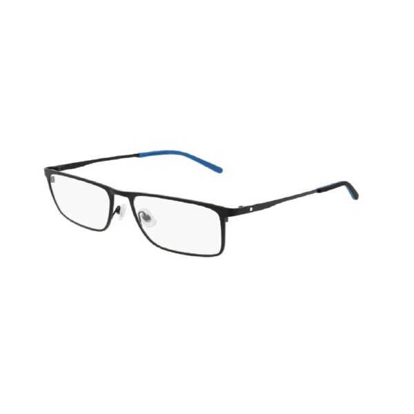 Montblanc Mens Rectangle Metal Frame Eyeglasses - Black - One Size