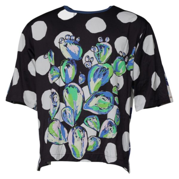 Dolce & Gabbana Mens Cactus Print Tshirt Tsh87664 - Black Cotton - Size EU 52 (Mens)