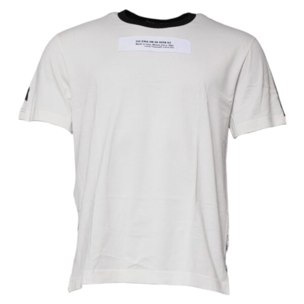 Dolce & Gabbana Mens Short Sleeve Crew Neck Tshirt - Light Grey Cotton - Size EU 50 (Mens)