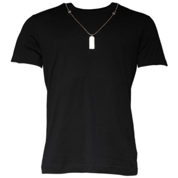 Dolce & Gabbana Mens Crew Neck Tshirt Tsh87060 - Black Cotton - Size EU 44 (Mens)
