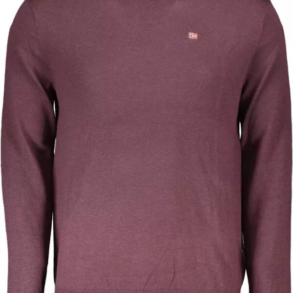 Napapijri Mens Crew Neck Jumper Style 21707 - Fuschia Wool - Size X-Small
