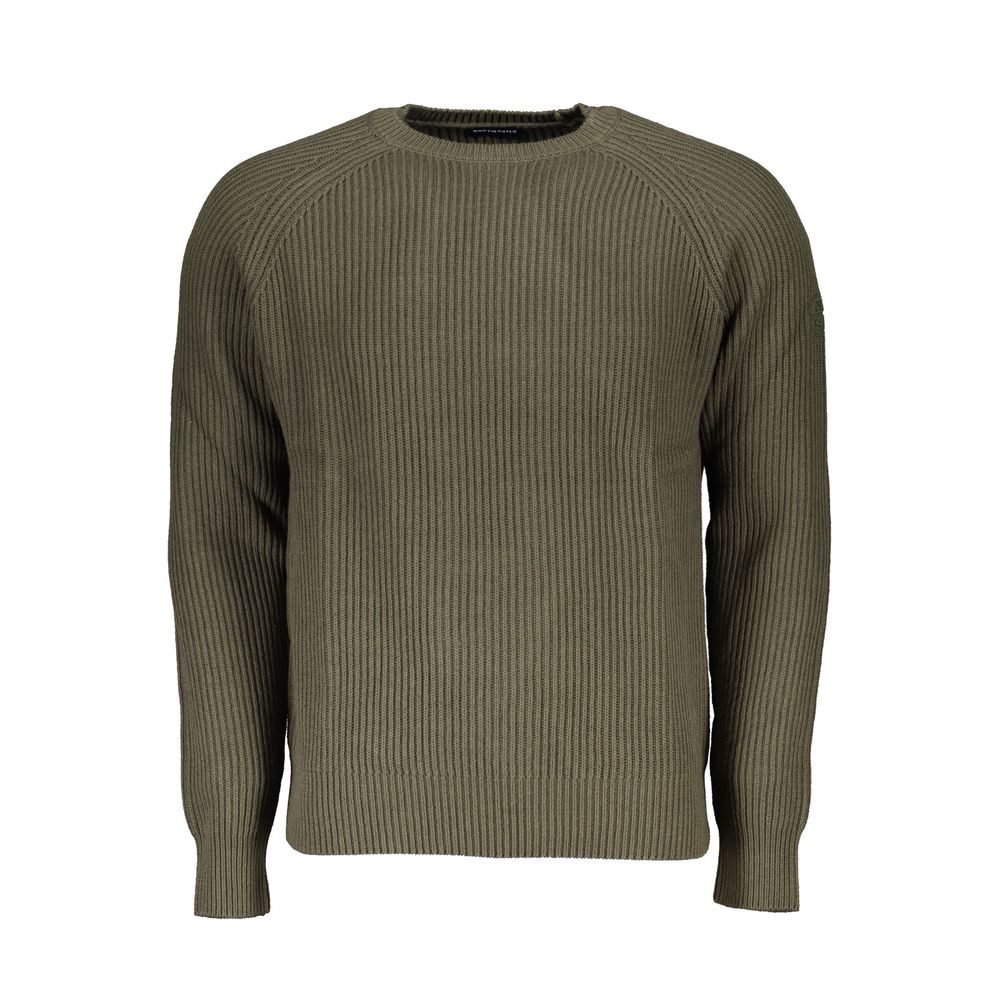 North Sails Mens Ribbed Crew Neck Sweater - Sage Green Cotton - Size 2XL