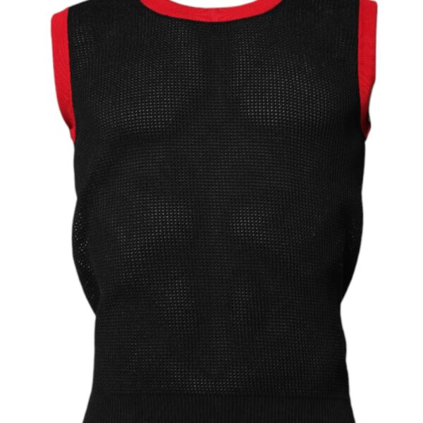 Dolce & Gabbana Mens Knit Sleeveless Sweater - Black Cotton - Size EU 48 (Mens)
