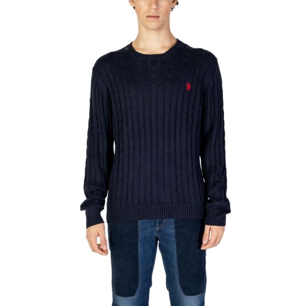 U.S. Polo Assn Mens Cable Knit Sweater Classic Fit - Navy Cotton - Size EU 52 (Mens)