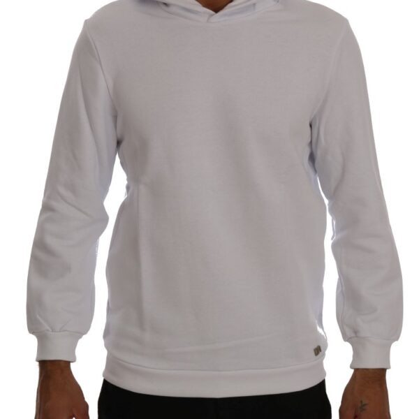 Daniele Alessandrini Mens Knitwear Hoodie Tsh1346 - White Cotton - Size X-Large