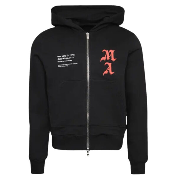 Amiri Mens Wes Lang Solar Kings Hoodie Black Cotton - Size X-Large