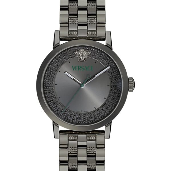Versace Albireo Mens Gun Watch VE0T00625 - Dark Grey Stainless Steel - One Size