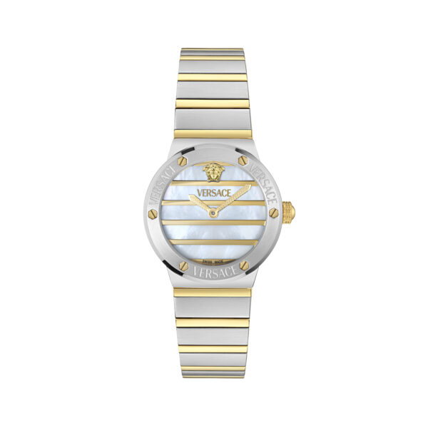 Versace Greca Logo Pearl Womens Multicolour Watch VE0S00325 Stainless Steel - One Size