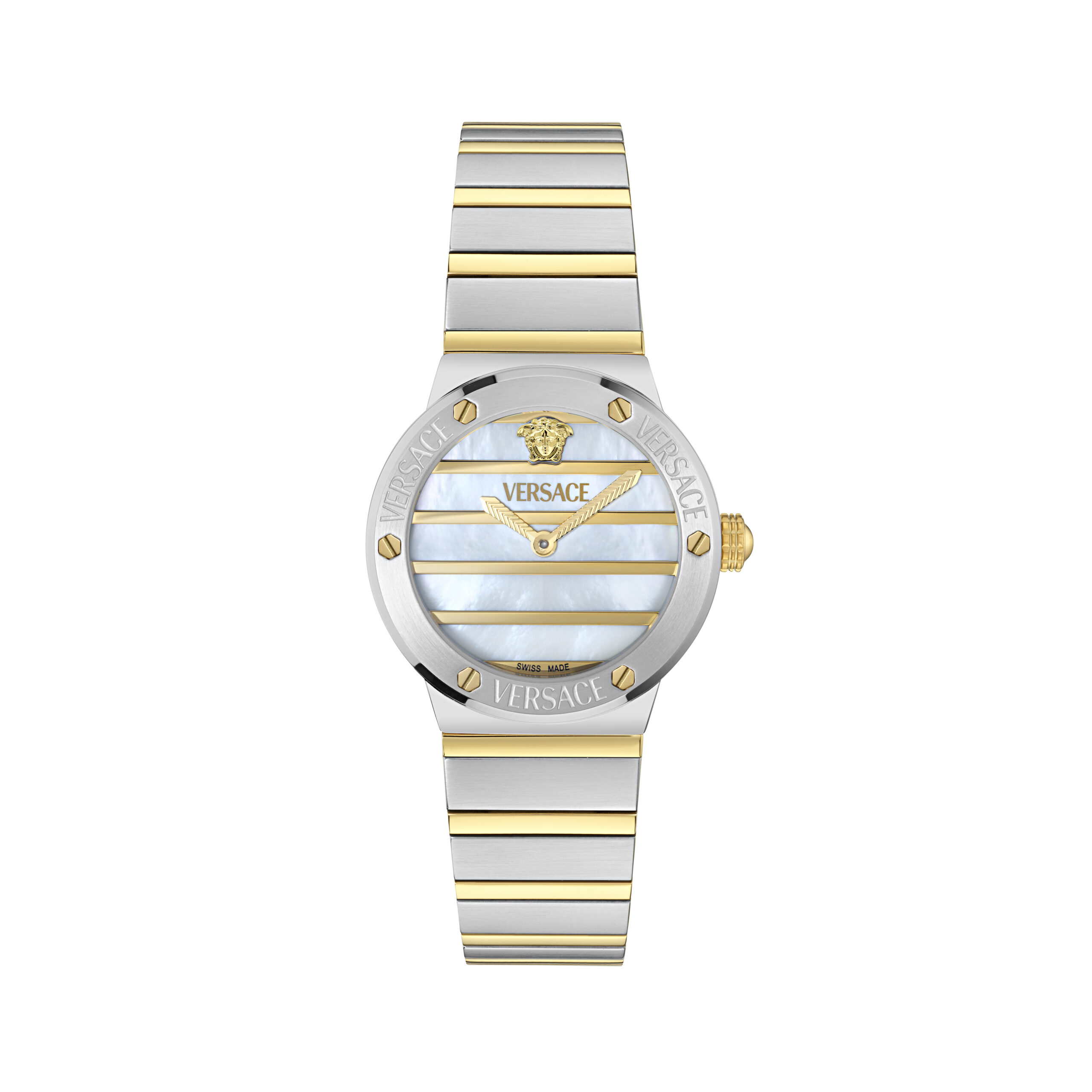 Versace Greca Logo Pearl Womens Multicolour Watch VE0S00325 Stainless Steel - One Size