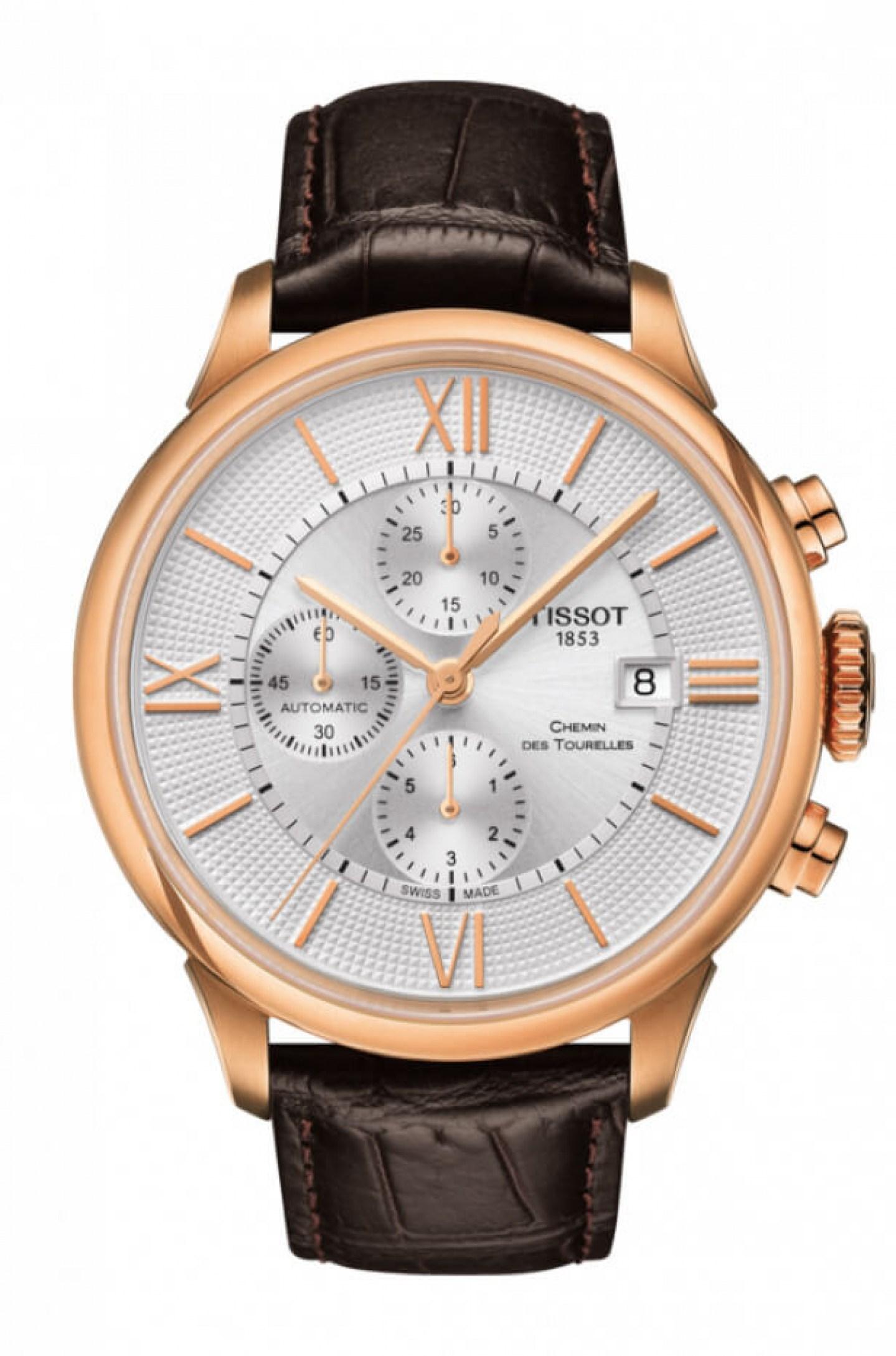 Tissot Chemin Des Tourelles Mens Brown Watch T0994273603800 Leather - One Size