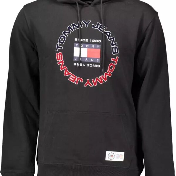 Tommy Hilfiger Mens Circular Logo Hoodie Dm0dm07431 - Black Cotton - Size 2XL