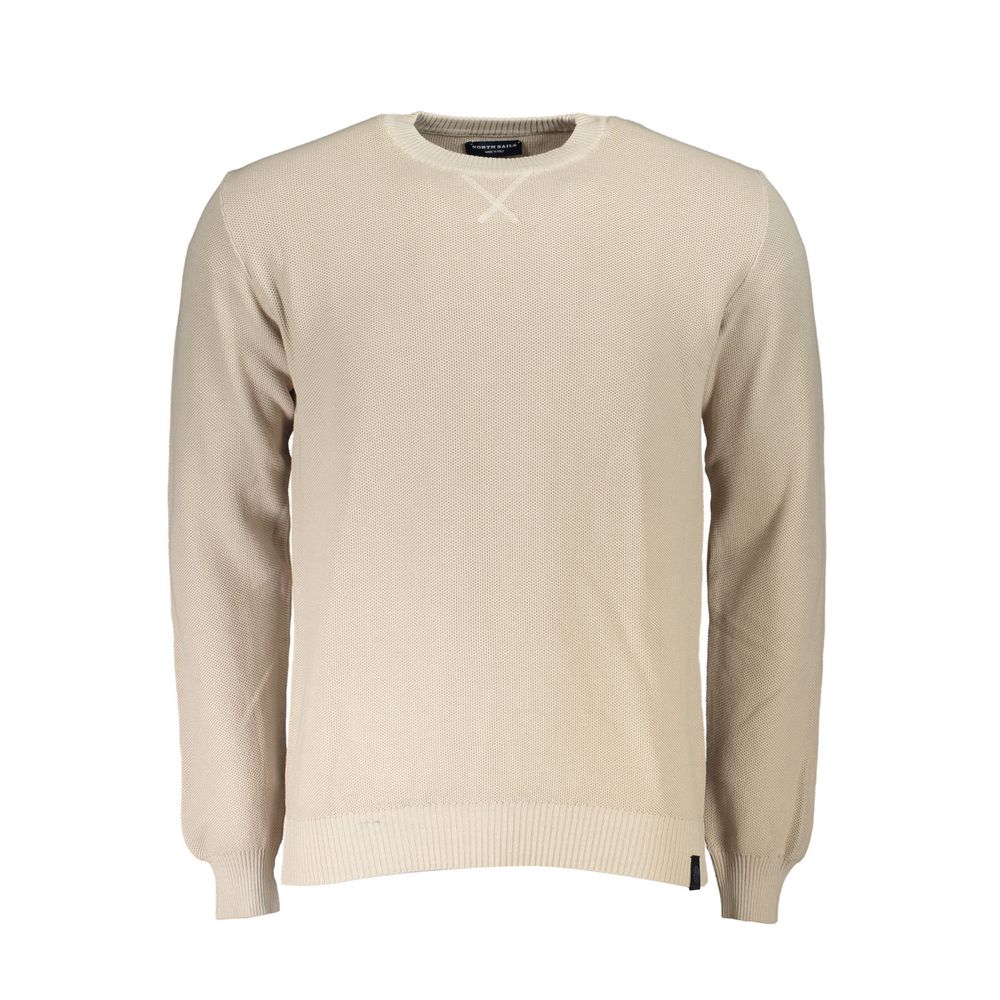 North Sails Mens Crew Neck Knit Sweater - Ivory Cotton - Size Medium