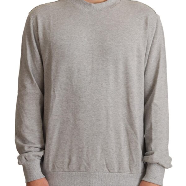 Dolce & Gabbana Mens Crew Neck Sweater Tsh6358 - Grey Cotton - Size EU 50 (Mens)
