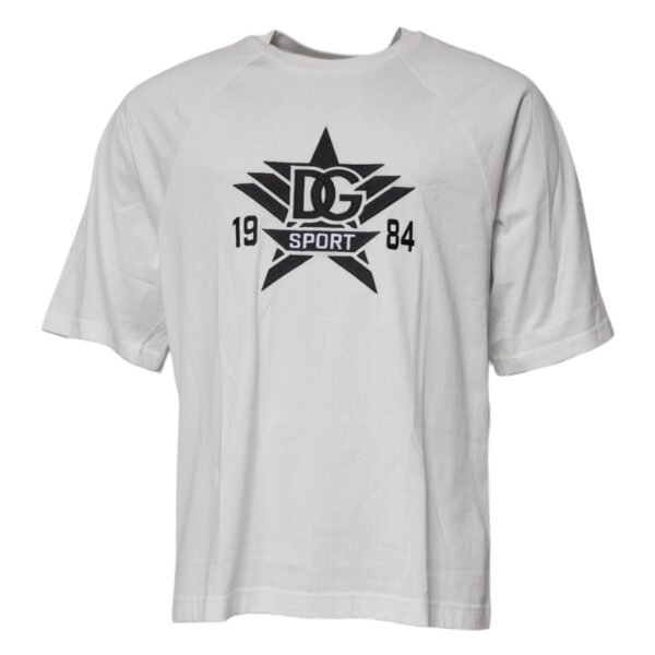 Dolce & Gabbana Mens Sport Star Logo Tee - White Cotton - Size EU 50 (Mens)