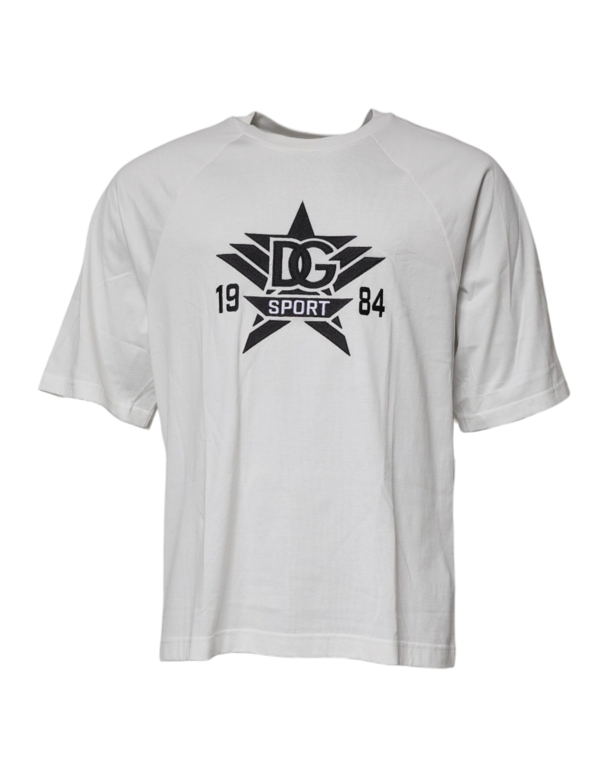 Dolce & Gabbana Mens Sport Star Logo Tee - White Cotton - Size EU 50 (Mens)