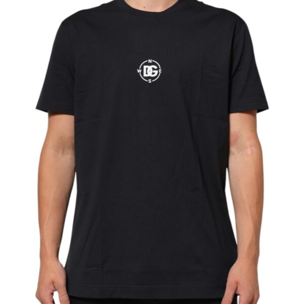 Dolce & Gabbana Mens Logo Graphic Tshirt - Black Cotton - Size EU 54 (Mens)
