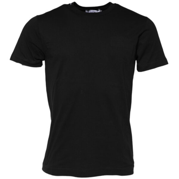 Dolce & Gabbana Mens Cotton Short Sleeve Tee - Black - Size EU 50 (Mens)
