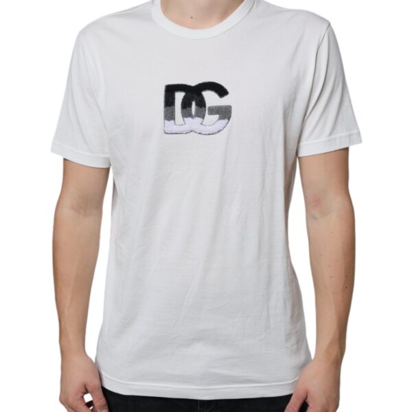 Dolce & Gabbana Mens Dg Logo Tshirt Tsh86642 - White Cotton - Size EU 52 (Mens)