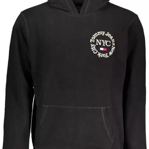 Tommy Hilfiger Mens Nyc Hoodie Circular Logo Mw0mw22100 - Black Cotton - Size X-Large