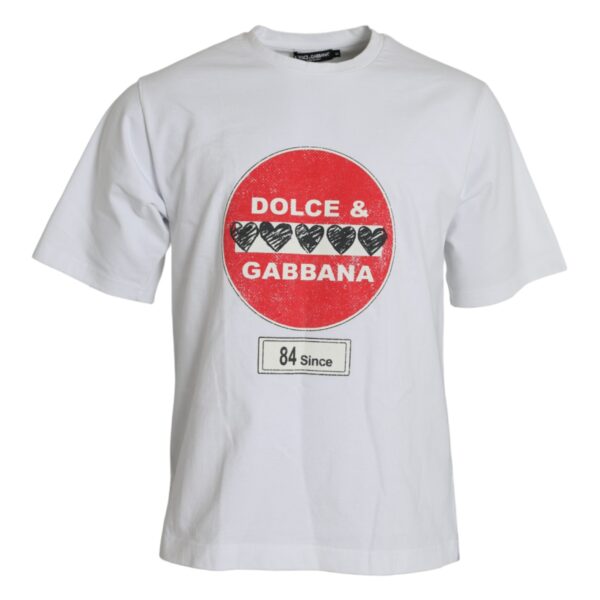 Dolce & Gabbana Mens 84 Since Tshirt - White Cotton - Size Small