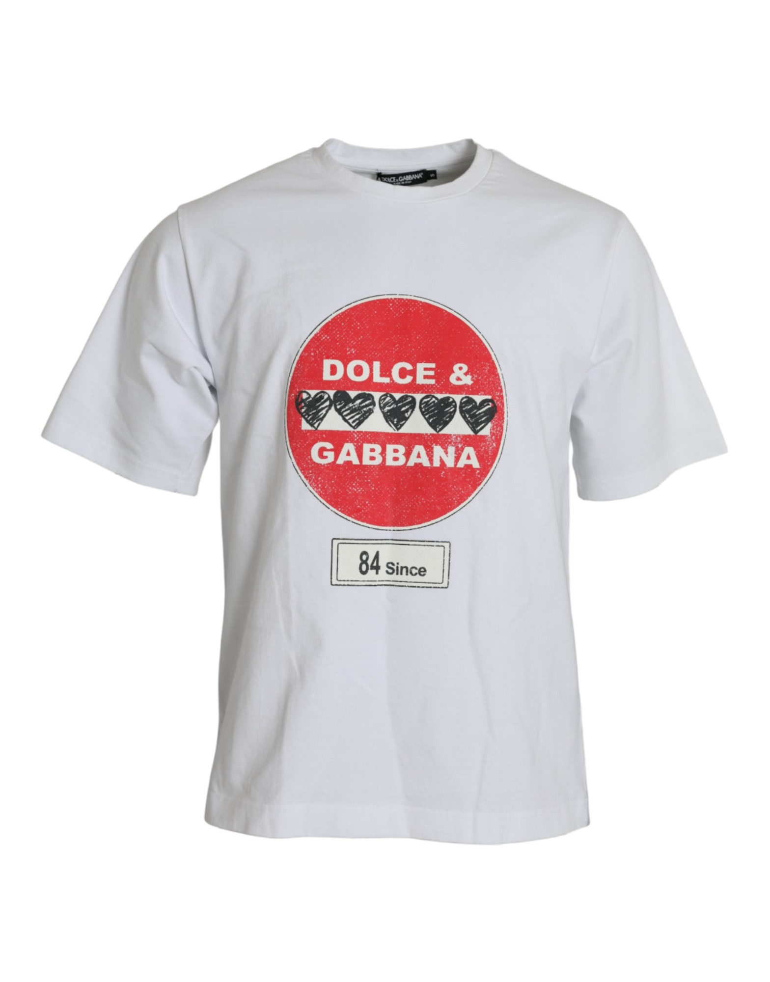 Dolce & Gabbana Mens 84 Since Tshirt - White Cotton - Size Small