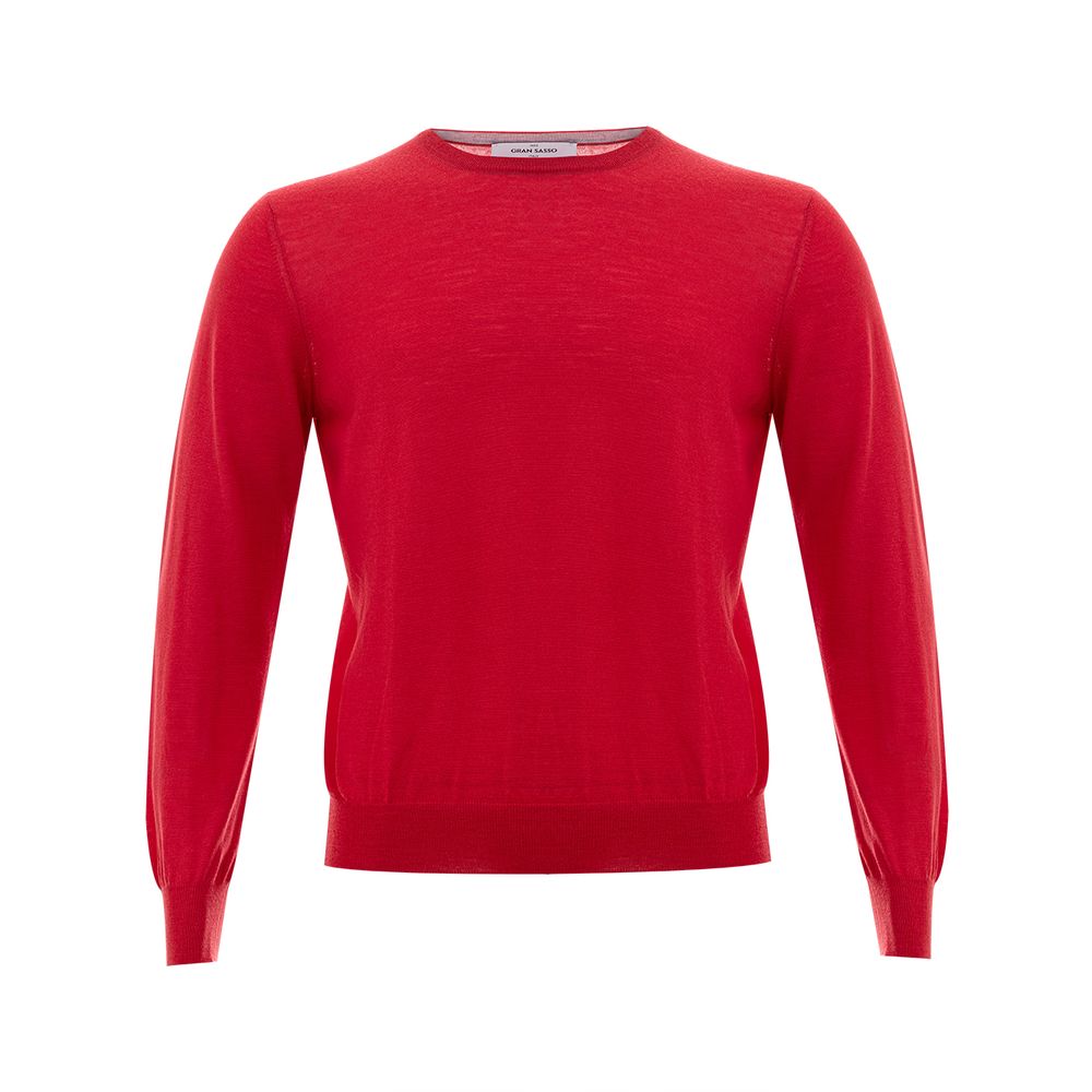 Gran Sasso Mens Crew Neck Jumper Style 27172 - Poppy Wool - Size EU 50 (Mens)