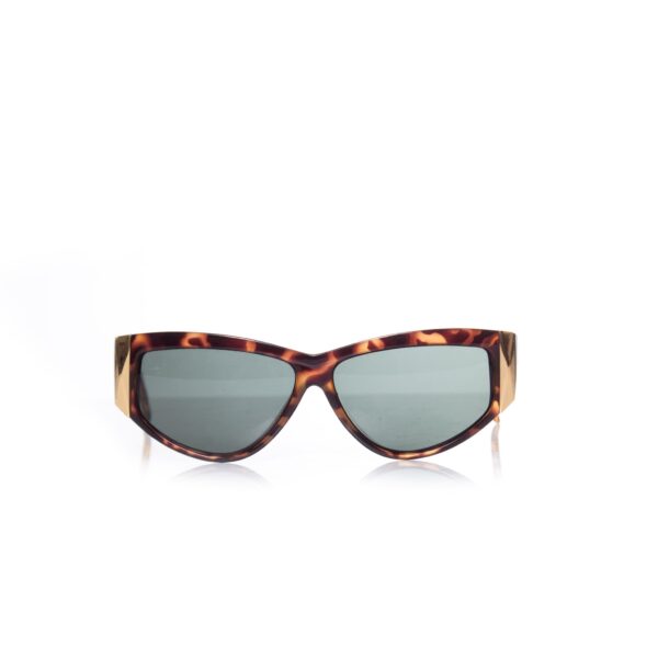 Versace Pre-owned Womens Gianni Tortoise Shell Rectangular Sunglasses. - Brown - One Size