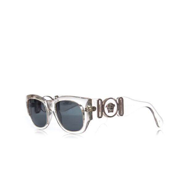 Versace Pre-owned Womens Gianni oversized clear sunglasses. - White - One Size