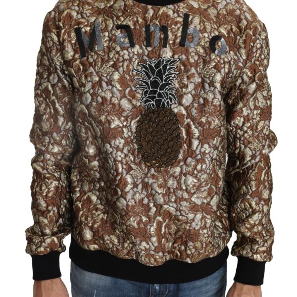 Dolce & Gabbana Mens Mambo Pineapple Sweatshirt - Brown - Size EU 52 (Mens)
