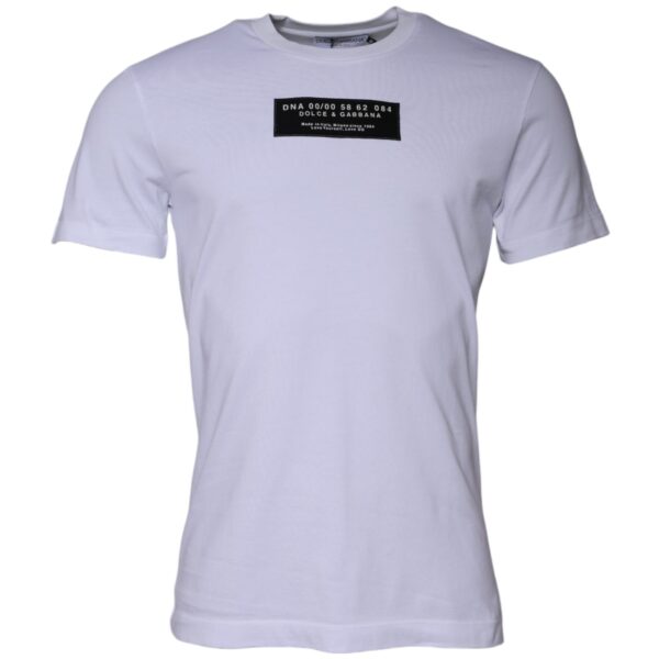 Dolce & Gabbana Mens Dna Tshirt Short Sleeve - White Cotton - Size EU 50 (Mens)