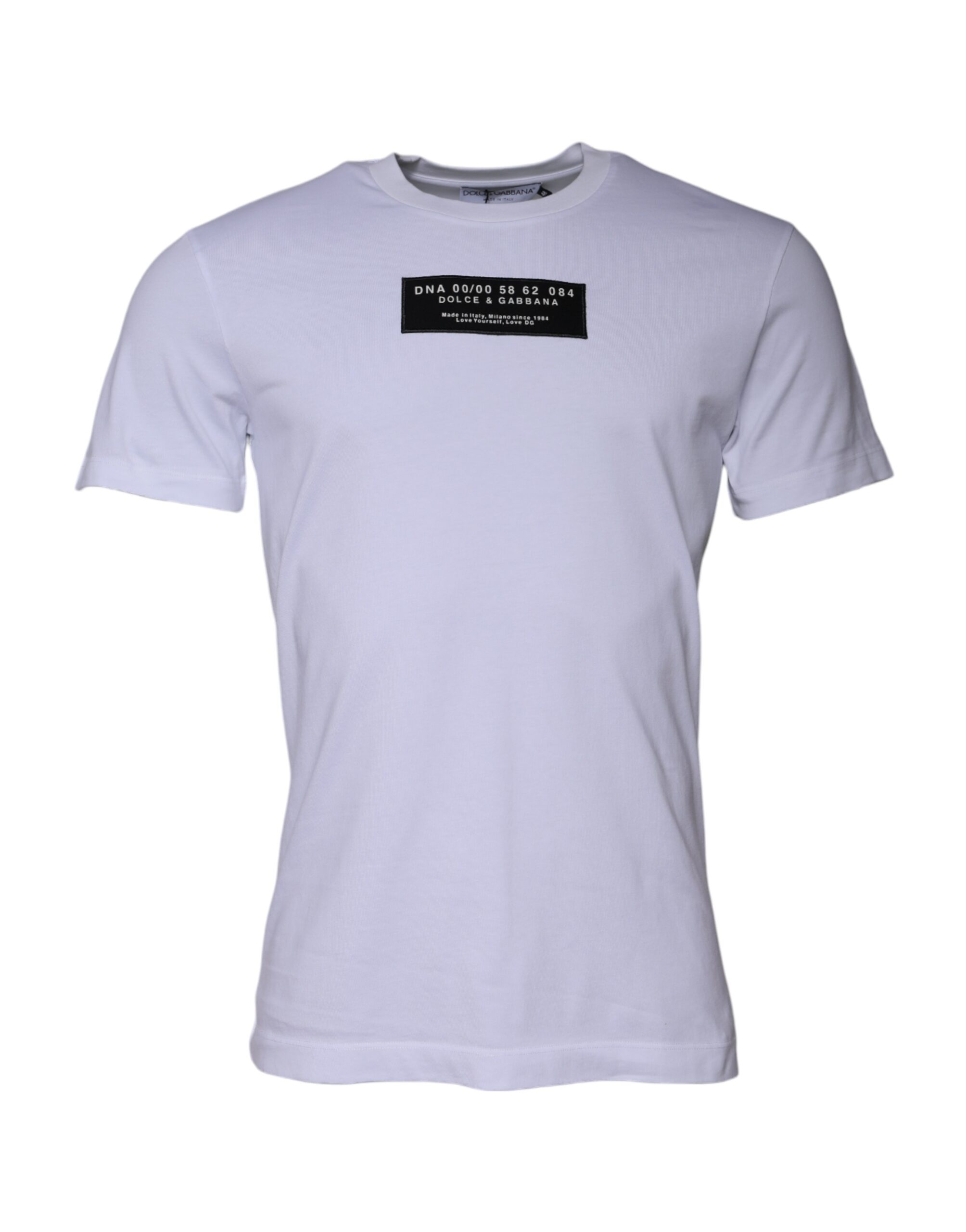 Dolce & Gabbana Mens Dna Tshirt Short Sleeve - White Cotton - Size EU 50 (Mens)