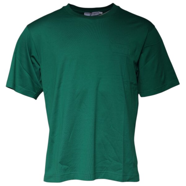 Dolce & Gabbana Mens Cotton Tshirt Green - Dark Green - Size EU 48 (Mens)