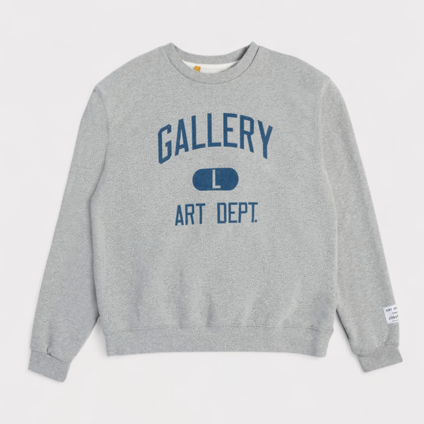 Gallery Dept Mens . Art Crew Neck Sweatshirt Heather Grey - Size Small