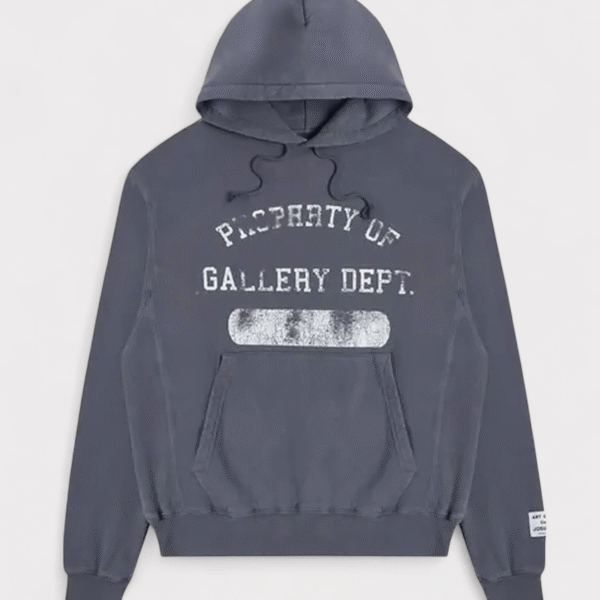 Gallery Dept Mens . Property Of Hoodie Vintage Washed Navy Cotton - Size 2XL