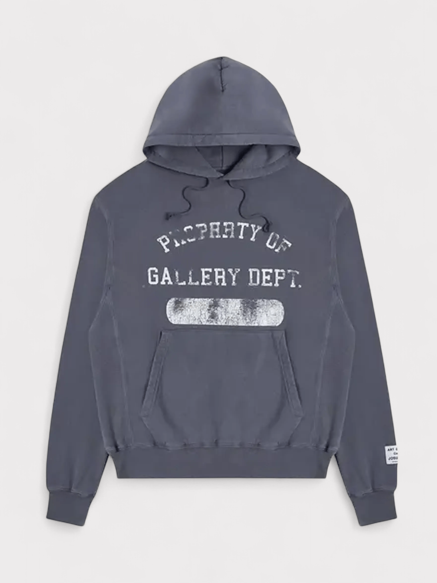 Gallery Dept Mens . Property Of Hoodie Vintage Washed Navy Cotton - Size 2XL