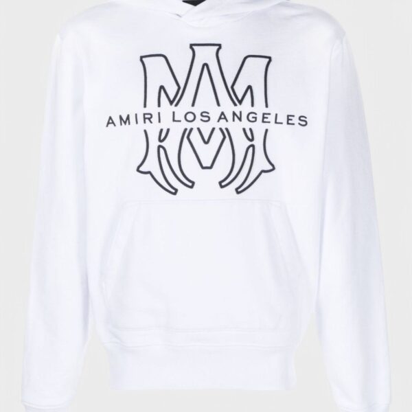 Amiri Mens Ma Los Angeles Hoodie White - Size Medium