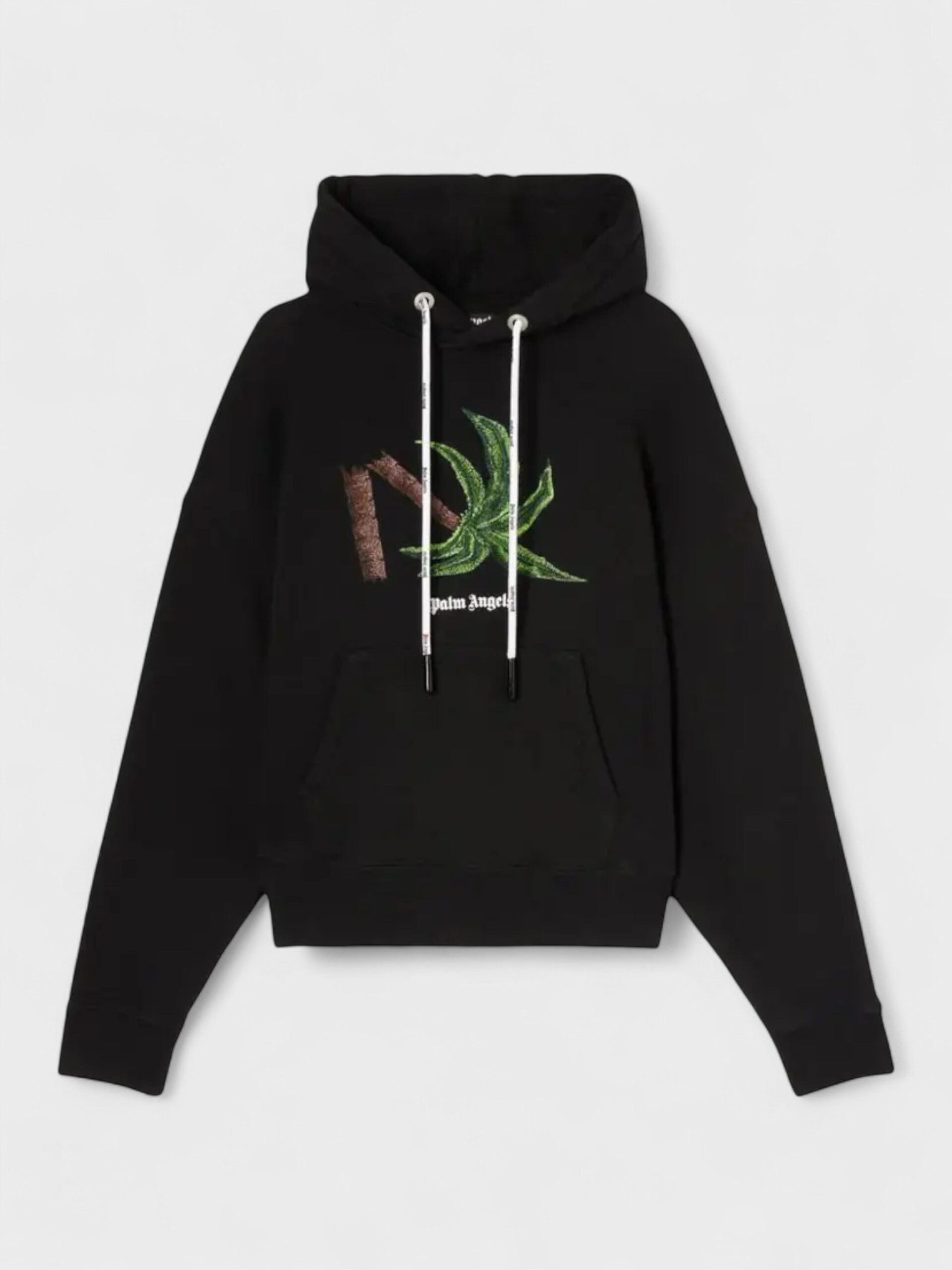 Palm Angels Mens Broken Black Hoody - Size 2XS