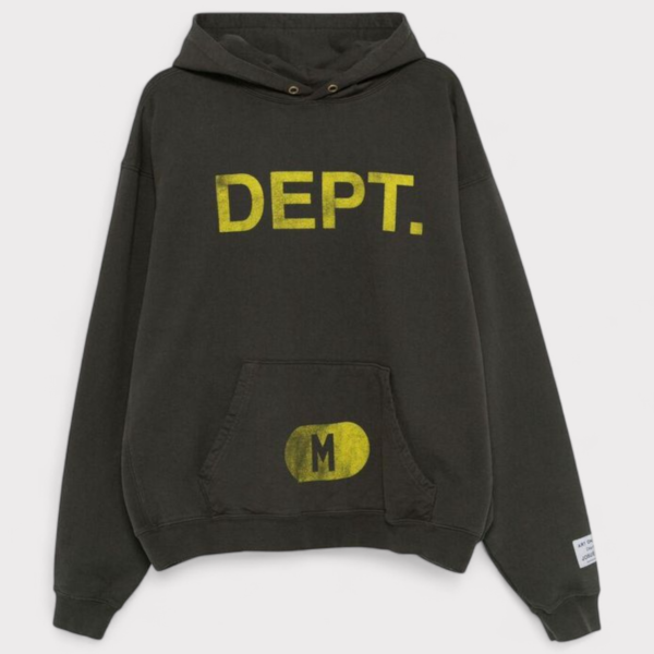 Gallery Dept Mens . Size Logo Hoodie Black - Size Medium