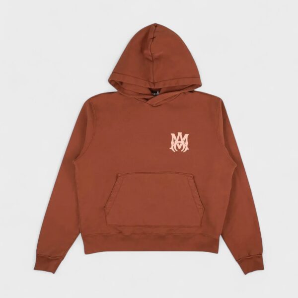 Amiri Mens MA Core Logo Hoodie Clay Peach - Brown - Size X-Large