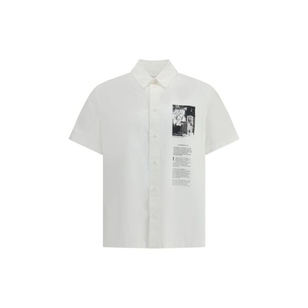 Off-White Mens Graphic Print Short Sleeve Shirt Cotton - Size EU 46 (Mens)