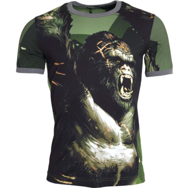 Dolce & Gabbana Mens Gorilla Print Tee Short Sleeve Crew Neck - Black Cotton - Size EU 46 (Mens)