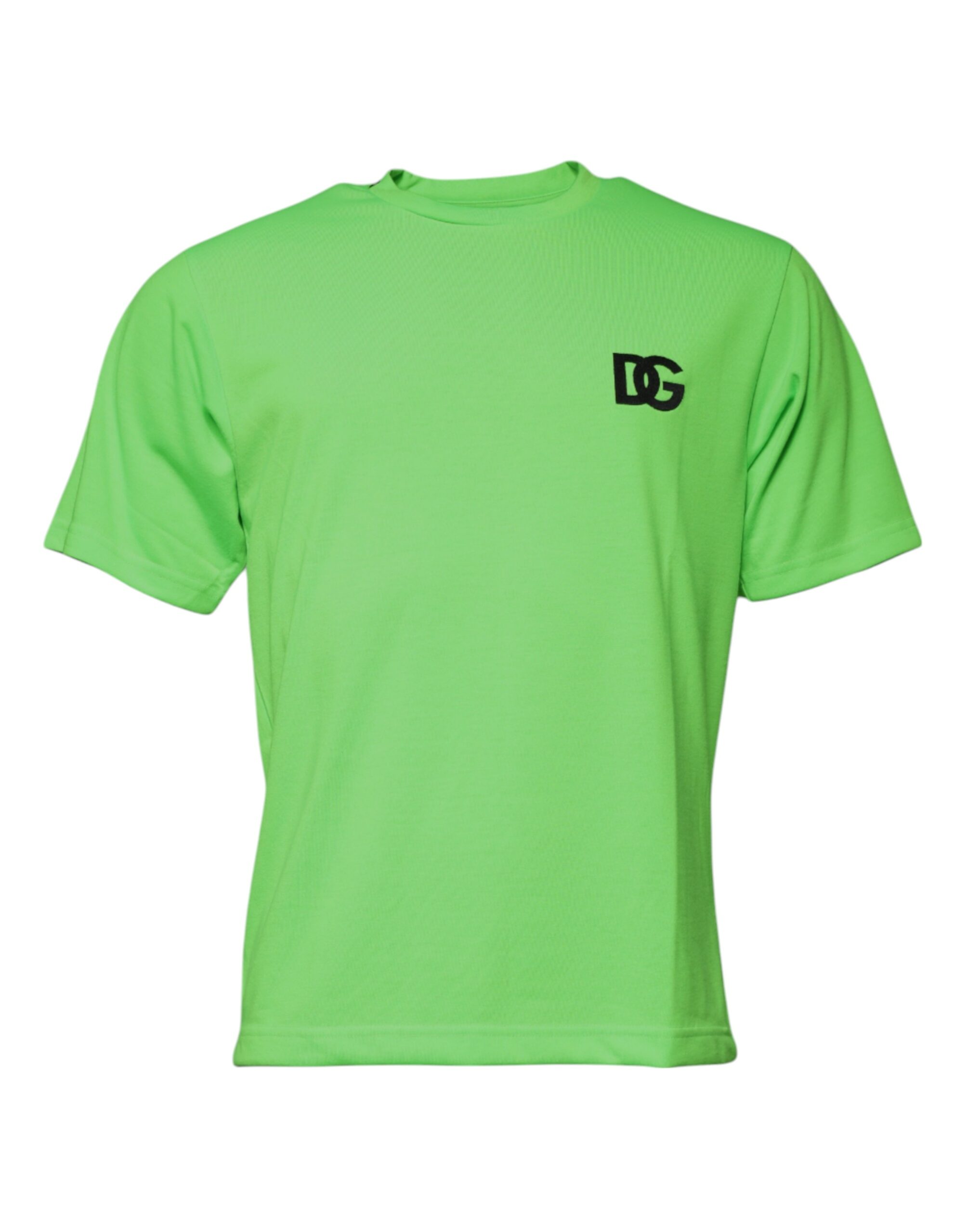 Dolce & Gabbana Mens Dg Logo Tee Short Sleeve Crew Neck Tshirt - Lime Green - Size EU 44 (Mens)