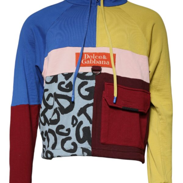 Dolce & Gabbana Mens Colorblock Sweatshirt G9wf5z - Beige Cotton - Size EU 46 (Mens)