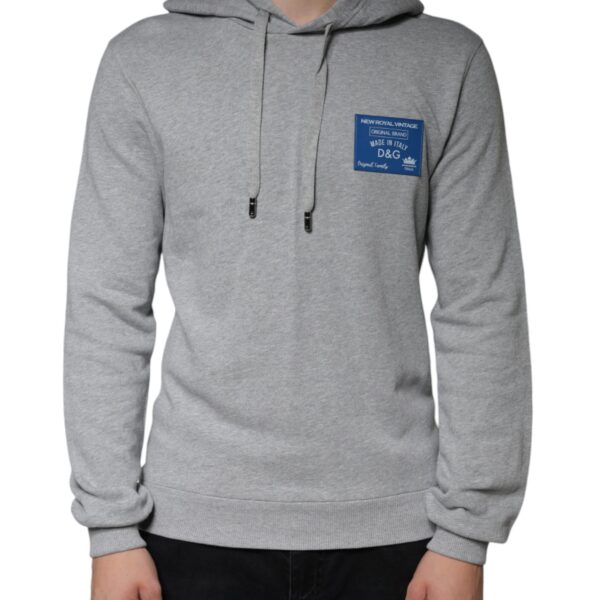 Dolce & Gabbana Mens Grey Hoodie New Royal Vintage Cotton - Size EU 46 (Mens)