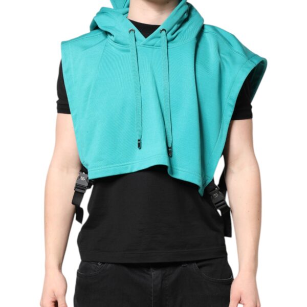 Dolce & Gabbana Mens Knitwear Short Sleeve - Teal Cotton - One Size