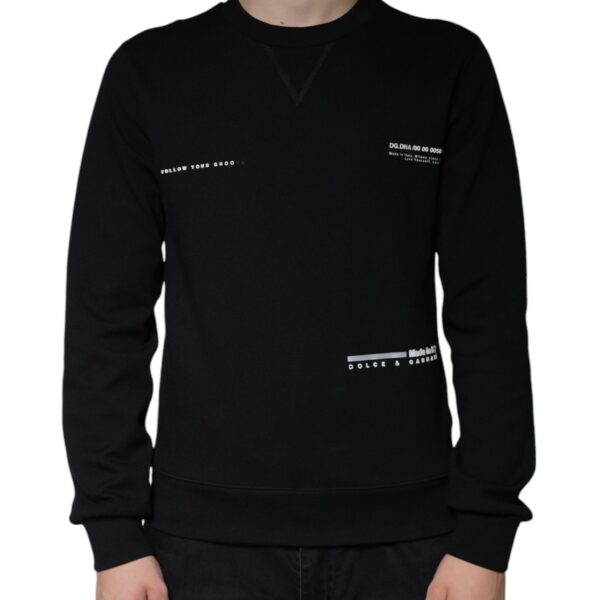 Dolce & Gabbana Mens Crew Neck Sweatshirt Model Dg Dna 00 00 0058 - Black Cotton - Size EU 46 (Mens)