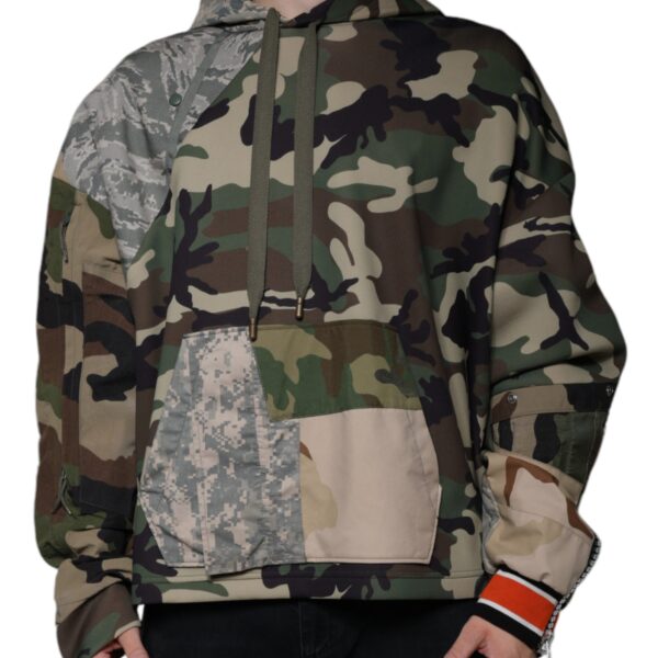 Dolce & Gabbana Mens Camo Print Hoodie Tsh87084 - Grey - Size EU 54 (Mens)
