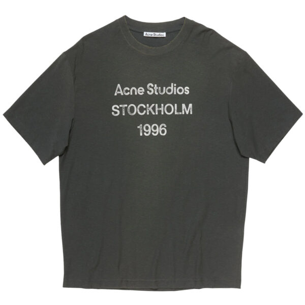 Acne Studios Mens Logo T-Shirt in Black Cotton - Size 2XS
